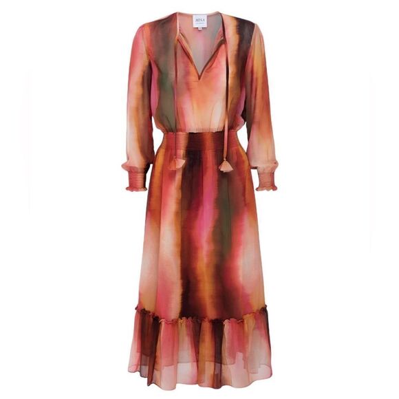 Misa Los Angeles Dresses & Skirts - Misa Los Angeles Poppy Midi Dress in Jaipur Ombre | Size S